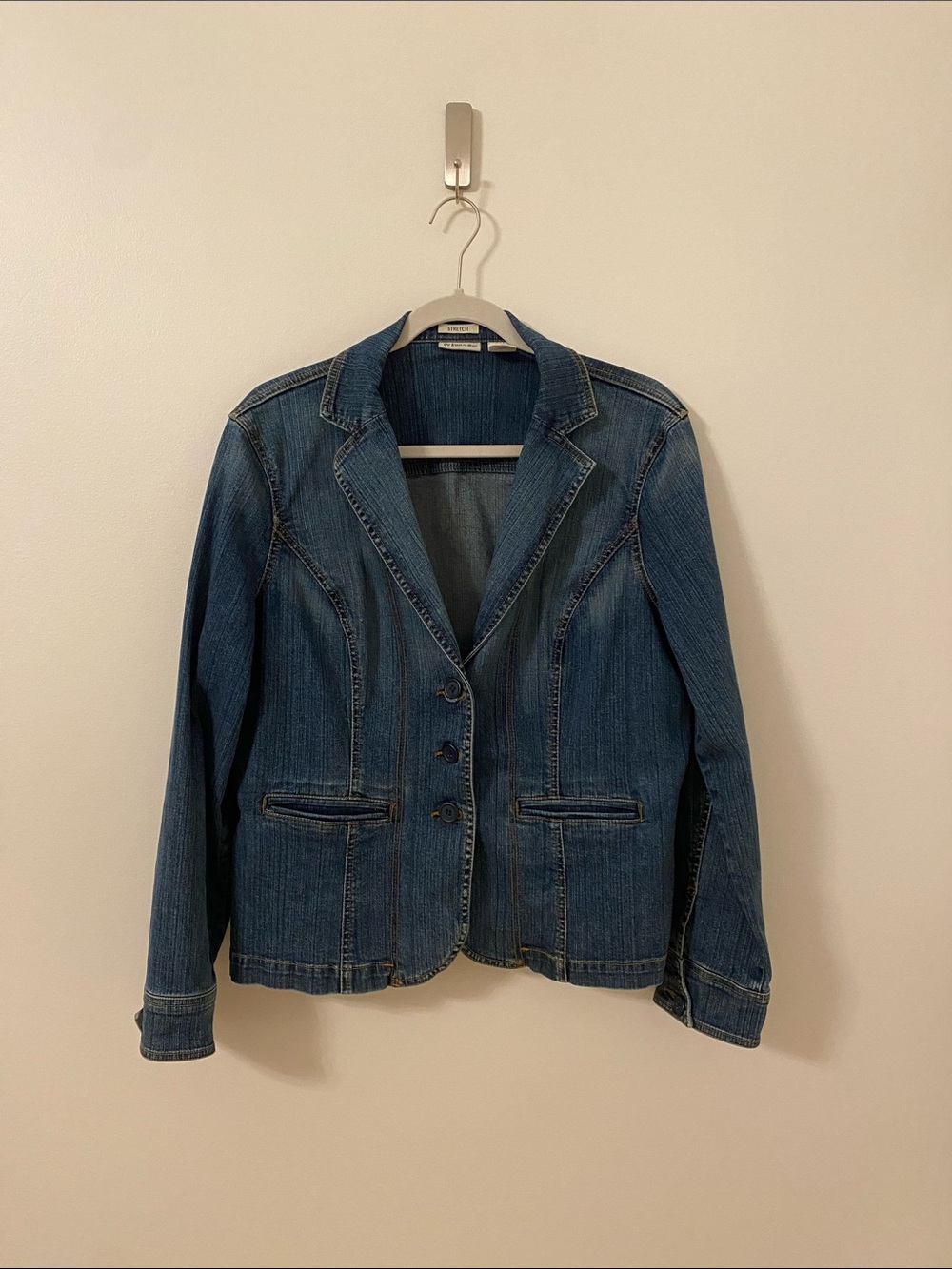 St. John's Bay Dark Blue Denim Blazer Jacket